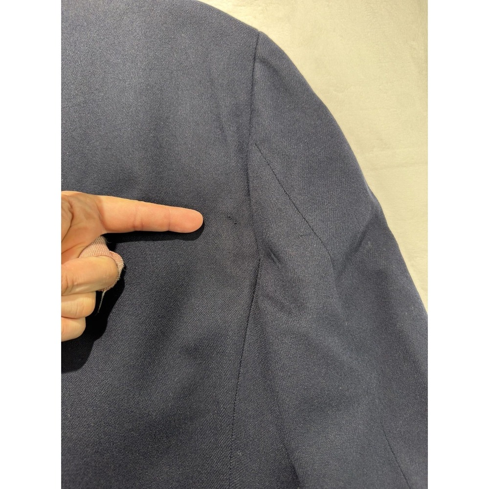 Vintage Brooks Brothers Blazer Mens 44 Blue Wool 346 Gold Buttons Patch Pockets - Picture 12 of 15